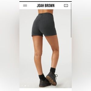 Joah brown fitted sweat short in army green